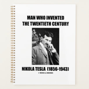 Nikola Tesla Man die de twintigste eeuw heeft uitg Planner
