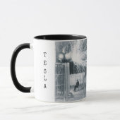 NIKOLA TESLA PORTRAIT IN BLACK EN WITTE MOK (Links)