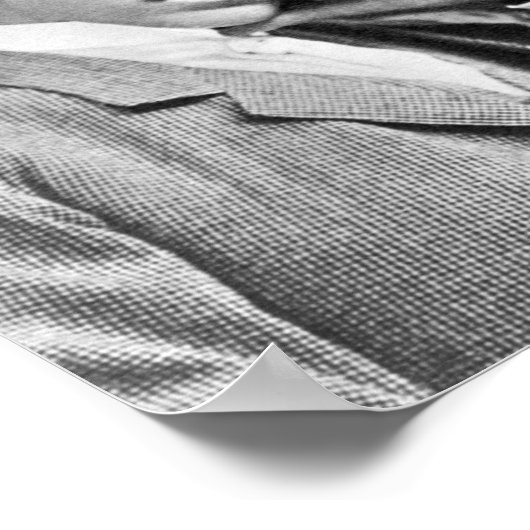 NIKOLA TESLA PORTRAIT IN BLACK EN WITTE POSTER (Hoek)