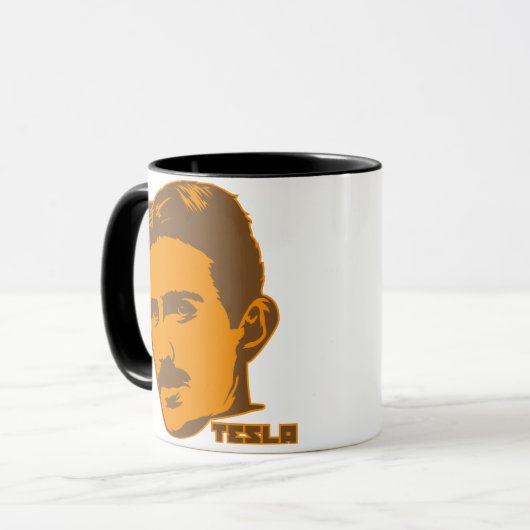 Nikola Tesla Portrait Mok (Voorkant links)