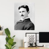 Nikola Tesla Portrait Poster (Thuiskantoor)