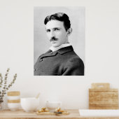 Nikola Tesla Portrait Poster (Keuken)