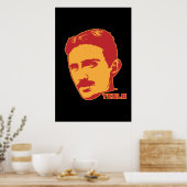 Nikola Tesla Portrait Poster (Keuken)