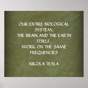 NIKOLA TESLA QUOTE - DEZELFDE FREQUENTIES - POSTER
