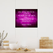 NIKOLA TESLA QUOTE - DEZELFDE FREQUENTIES - POSTER (Keuken)