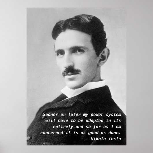 Nikola Tesla Quote Poster (Voorkant)