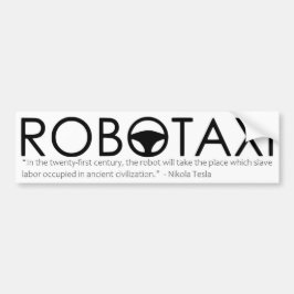 Nikola Tesla Robotaxi Bumpersticker