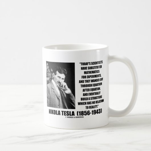 Nikola Tesla Scientists vergelijking No Relation Q Koffiemok (Rechts)