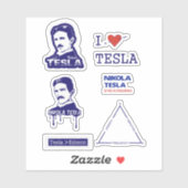 NIKOLA TESLA STICKERS (Feuille)
