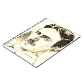 Nikola Tesla tekening in sepia Notitieboek (Linkerzijde)