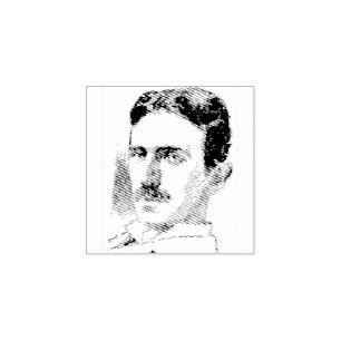 Nikola Tesla Tekening Rubberstempel