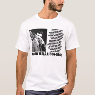 Nikola Tesla - uitwisseling van gedachten - prijso T-shirt