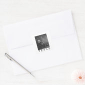 Nikola Tesla Vierkante Sticker (Envelop)