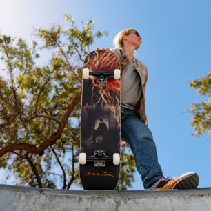 Nikola Tesla Voltage Uitgegeven Vintage Kunst Skateboard