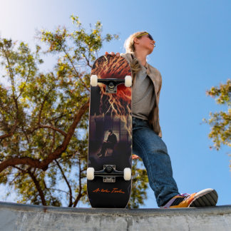 Nikola Tesla Voltage Uitgegeven Vintage Kunst Skateboard