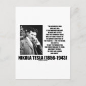 Nikola Tesla Wetenschappelijk Man streeft niet onm Briefkaart (Voorkant)