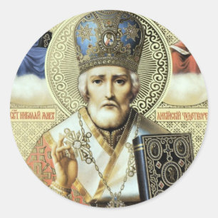 Nikolaos van Myra Ronde Sticker
