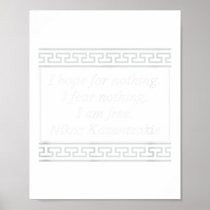 Nikos Kazantzakis Griekse schrijver Tombstone cita Poster