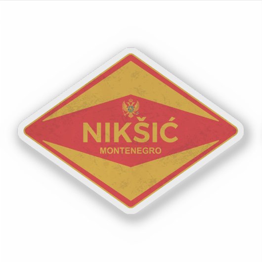Nikšić Montenegro Vintage Sticker (Voorkant)