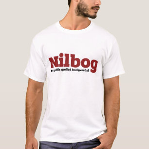 Nilbog, het wordt achteruit gespeld t-shirt
