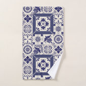 Nile Blue Oiseaux Traditionnels Mexicains Talavera (Serviette à main)