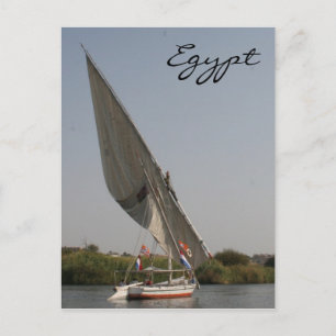 nile felucca egypte briefkaart