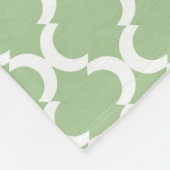Nile Green Quatrefoil roze roze roze monogram met Fleece Deken (Hoek)
