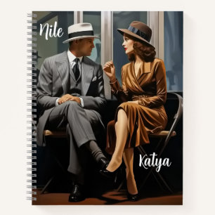 Nile Katya Writer Retro Beeld Spiraal Notebook Notitieboek