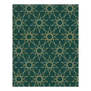 Nile Lotus Geometrisch Patroon Poster Perfect Poster