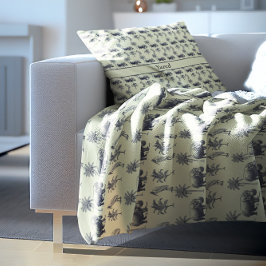 Nile River Botanische Patroon, aangepast Kussen