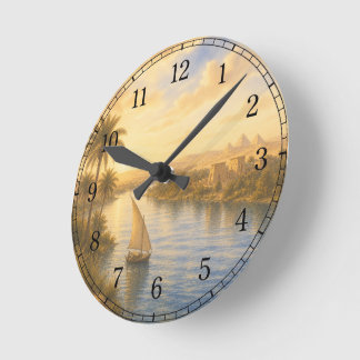Nile River Wall Clock — Landscape Design Ronde Klok