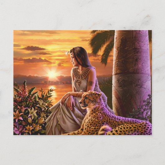 "Nile Sunset" Briefkaart (Voorkant)