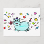 Nilpferd Briefkaart (Voorkant)