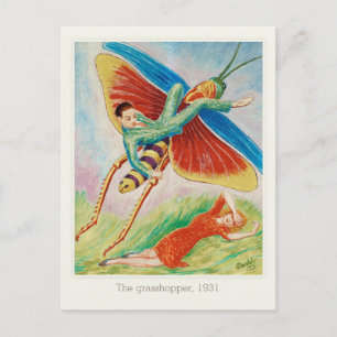 Nils von Dardel Grasshopper Gräshoppan 1931 Briefkaart