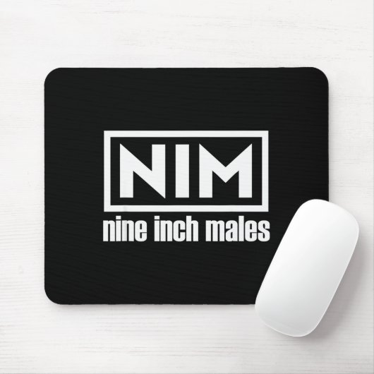 Nim Nine Inch Males Funny Mens Muismat (Met muis)