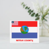 Nimba County Flag met naam Briefkaart (Staand voorkant)