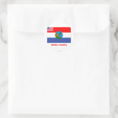 Nimba County Flag met naam Ronde Sticker (Tas)