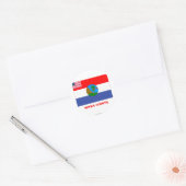 Nimba County Flag met naam Ronde Sticker (Envelop)