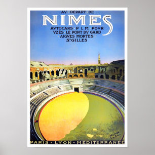 Nimes France vintage Poster