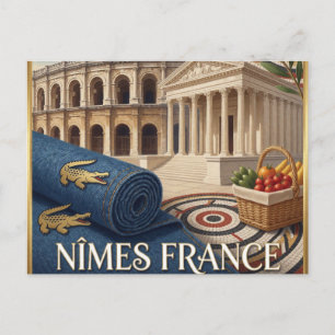 Nîmes Frankrijk Antieke Landmark Collage Briefkaart