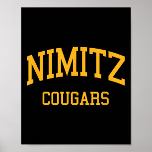 Nimitz High School heeft Houston TX Retro Sports Poster