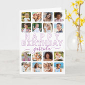 N'Importe Quel Âge 16 Photo Collage Carte Annivers (Fleur jaune)
