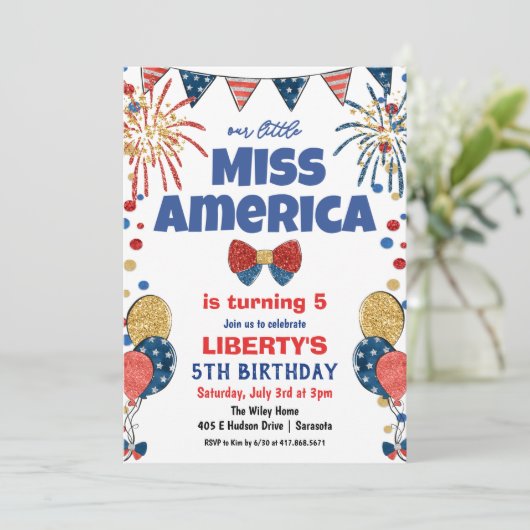 N'IMPORTE QUEL ÂGE - 4 juillet Invitation de fête  (Debout devant)