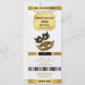 n'importe quel âge, 60e, Invitation billet Anniver (Devant)