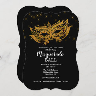 N'IMPORTE QUEL ÂGE - Balle Masquerade Invitation A