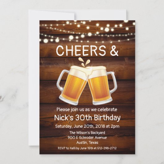 N'IMPORTE QUEL ÂGE - Bravo & bière Invitation d'an (Devant)