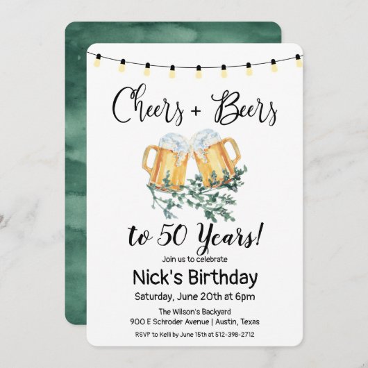 N'IMPORTE QUEL ÂGE - Bravo et bières Invitation d' (Devant / Derrière)