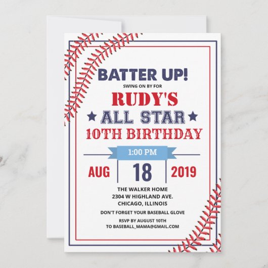 N'IMPORTE QUEL ÂGE - Invitation d'anniversaire de (Devant)