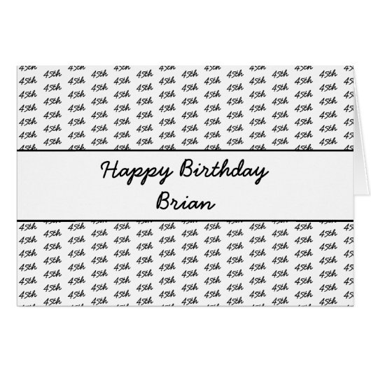 N'importe quel âge Numéro personnalisé Motif - Or/ (Devant horizontal)