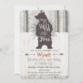 N'IMPORTE QUEL ÂGE - Ours sauvage Invitation Anniv (Devant)